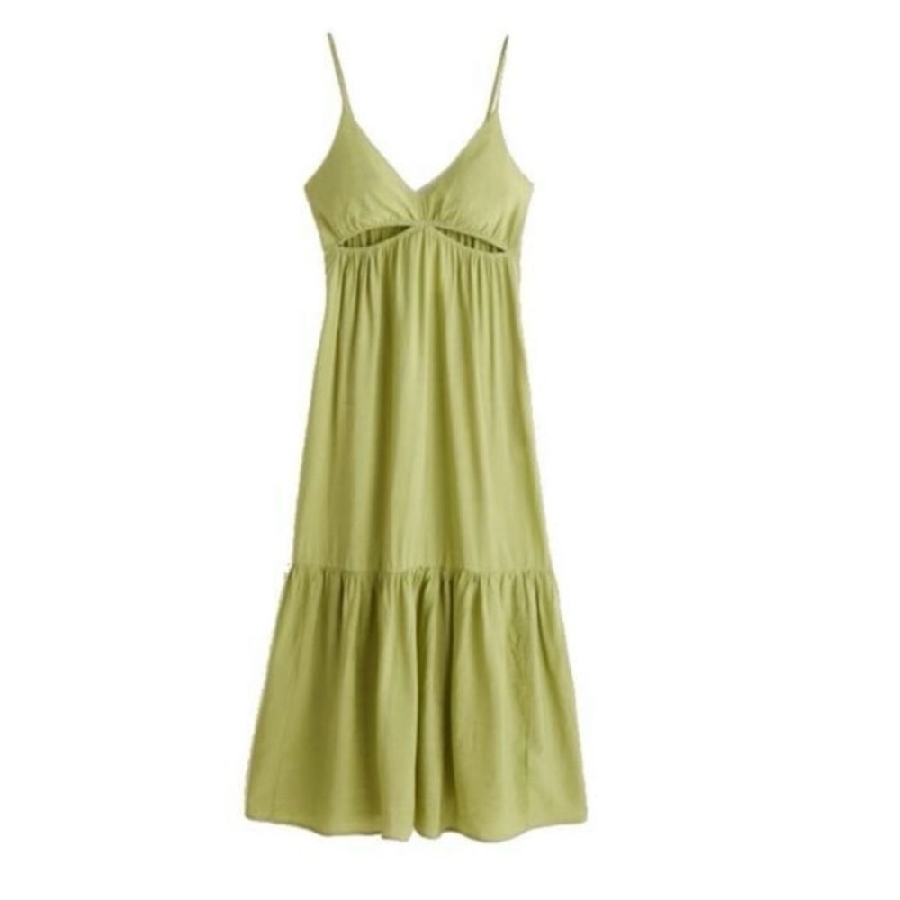 Abercrombie & Fitch Light Green Midi Dress